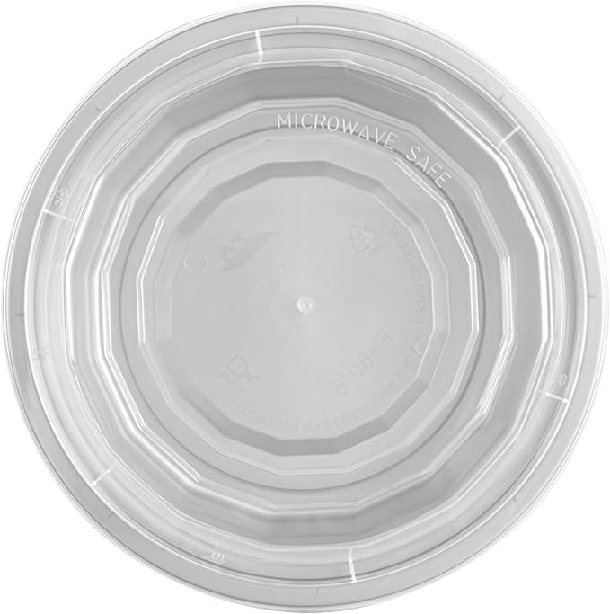 Restaurantware Asporto 16 Ounce Round Take Out Containers, 100 Food Containers With Lids - Microwavable, Disposable, Silver Plastic To Go Food Containers, No BPA, For Take Out And Delivery