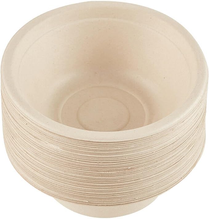 12 oz Disposable Paper Bowels, Paper Food Container, Compostable Tableware for Party, Picnic, Barbecue, Pack of 150