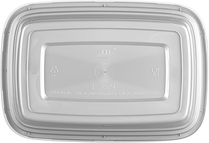 Restaurantware Asporto 24 Ounce Take Out Containers, 100 Food Containers With Lids - Microwavable, Disposable, Silver Plastic To Go Food Containers, No BPA, For Take Out And Delivery