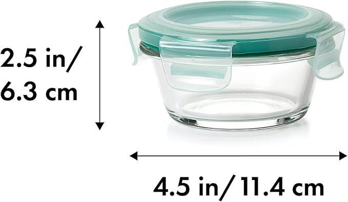 OXO Good Grips 1 Cup Smart Seal Glass Round Food Storage Container