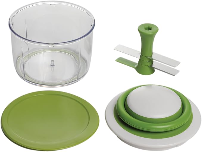 Chef'n 102-239-005 VeggiChop Hand-Powered Food Chopper, Set of 1, Cherry