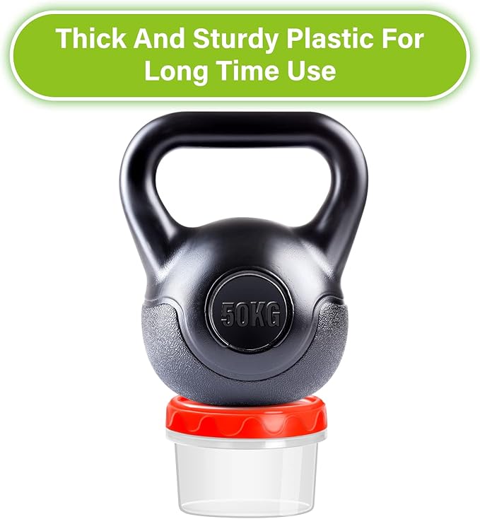 4oz Plastic Containers with Lids Reusable Dishwasher Freezer Safe Airtight, 6-Pack