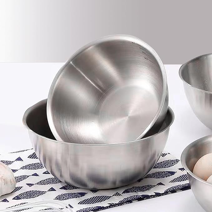 WANBY Stainless Steel Bowls 8 Pcs Metal Lightweight Unbreakable 28Oz Dinner Bowls Set Non-Toxin Dishwasher Safe BPA Free and Healthy