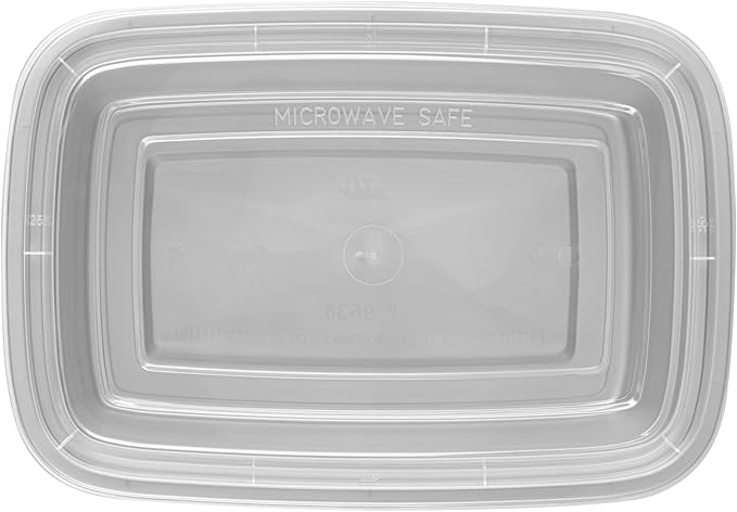 Restaurantware Asporto 38 Ounce Take Out Containers, 100 Food Containers With Lids - Microwavable, Disposable, Silver Plastic To Go Food Containers, No BPA, For Take Out And Delivery