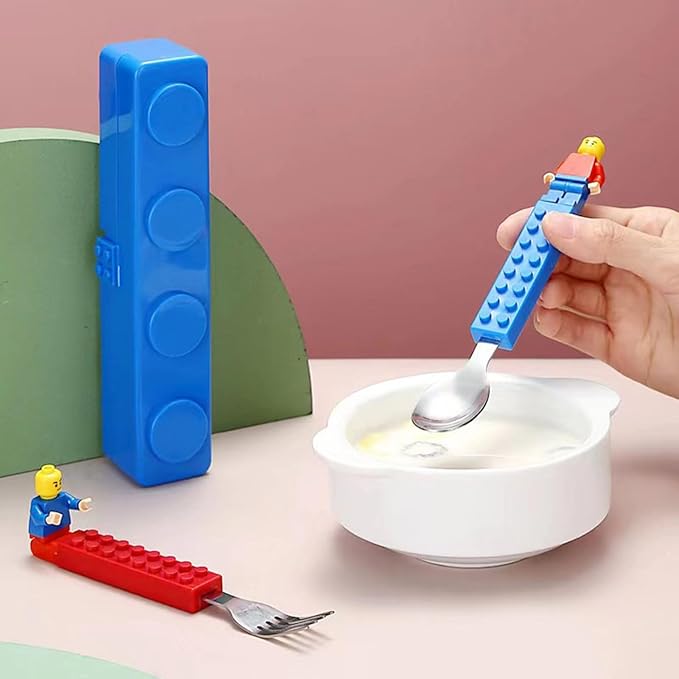 Building Block Cutlery Set Spoon and Fork