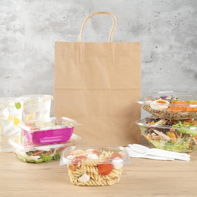 Restaurantware Thermo Tek 16 Ounce Deli Food Containers 100 Anti-Fog Hinged Lid Containers - Freezable Rectangle Clear Plastic To Go Food Containers Disposable