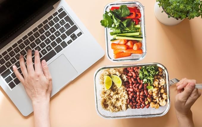 24-Pcs glass food containers set(12 Airtight, Freezer and Microwave Safe Food Storage Containers and 12 Lids), Glass Meal Prep Containers,BPA-free. Microwave,freezer,oven and Dishwasher safe.