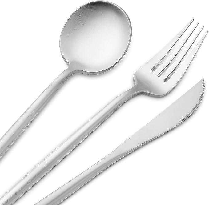 Silverware Set, 20 Piece Stainless Steel Flatware Set Service for 4, Cutlery Set, Include Knives/Forks/Spoons, Dishwasher Safe