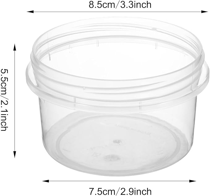 Reusable 7 oz Plastic Containers with Lids Food Storage Jars Multicolor Stackable Containers Meal Prep Food Storage Jars, Freezer Microwave Safe(24 Pcs)