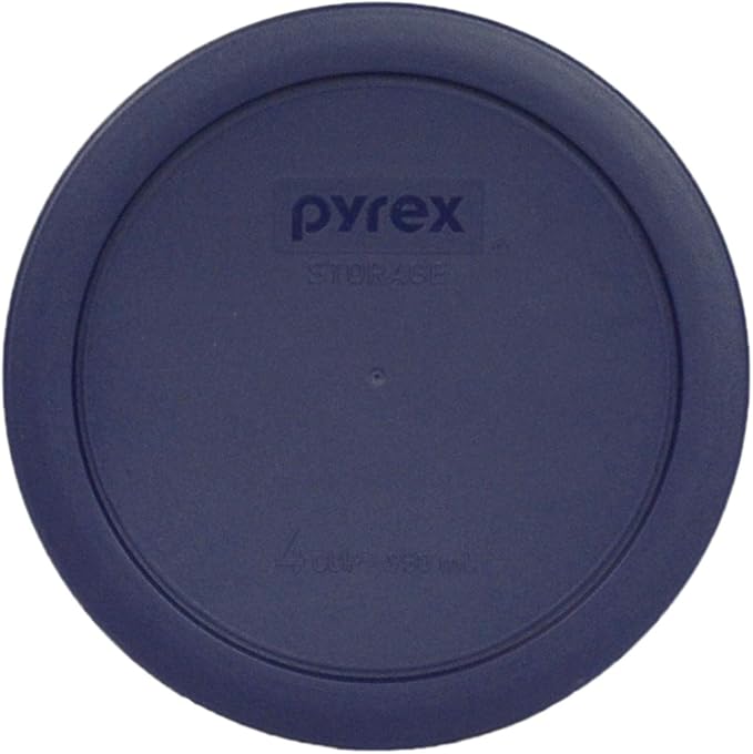 Pyrex 4-Piece Blue Glass Measuring Cup Set with Lids