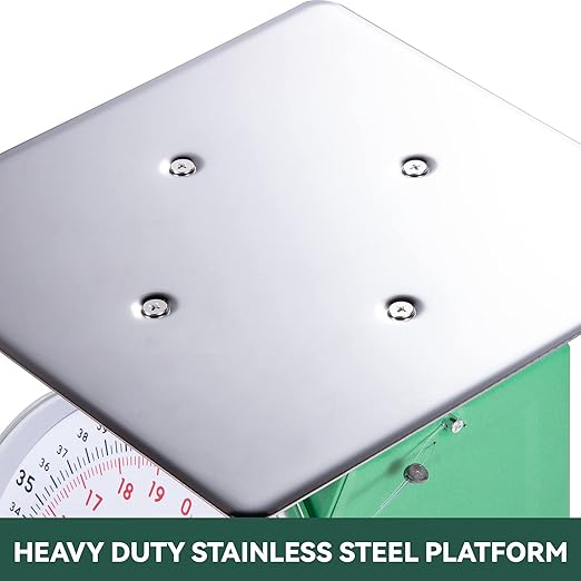 Tada 22-LBS Heavy Duty Portion-Control Mechanical Kitchen and Food Scale Industrial Dial Scale with Stainless Steel Platform