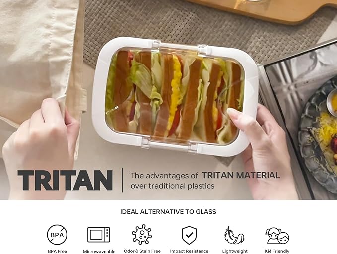 Felli Duo Loc Food Storage Container with Lids Airtight for Fridge Microwave Freezer, Stain Odor Free, Reusable On the Go Box Small + Large for Kitchen & Travel, Weekly Meal Plan (Meal Prep 6pk)