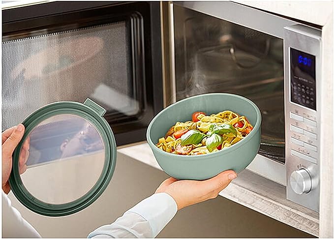 Mepal Cirqula 101oz/3,000ml Multi Food Storage & Serving Bowl with Transparent Lids | Perfect for Food Prep | Microwave & Dishwasher Safe | Nordic Lilac | Made in Holland