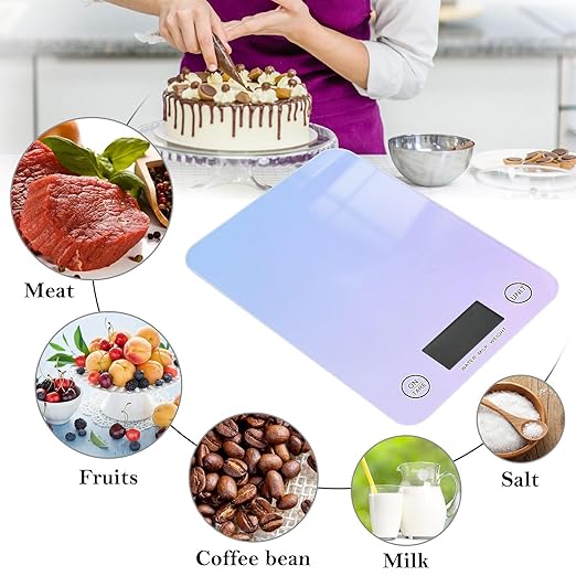 Food Scale Kitchen Scale Food Scales Digital Weight Grams and Ounces Small Electronic Food Scale for Baking Cooking Gradient Purple