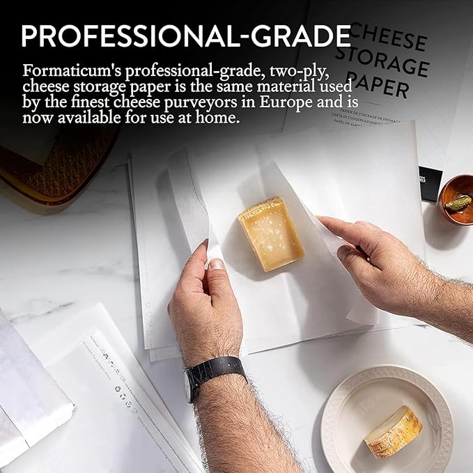 Formaticum Cheese Storage Wax-Coated Paper, Keep Charcuterie Fresh, 45 Sheets