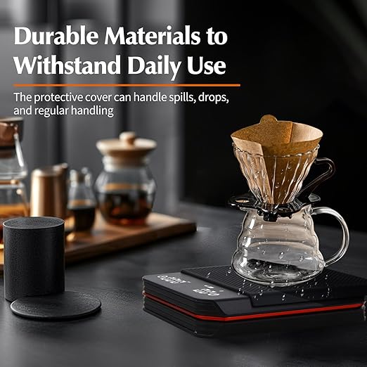 Coffee Scale with Timer, Rechargeable Coffee Bean Scale, Mini Digital Coffee Scale, Measurement Down 0.1g
