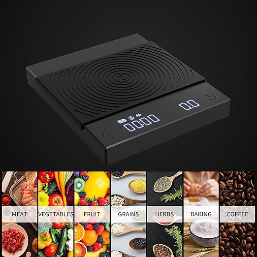 TIMEMORE Coffee Scale Basic 2.0 Electronic Espresso Scale with with Timer,2000 Grams and Water Flow Rate and Timer Function,Flow Rate Display 2024 Upgraded Version