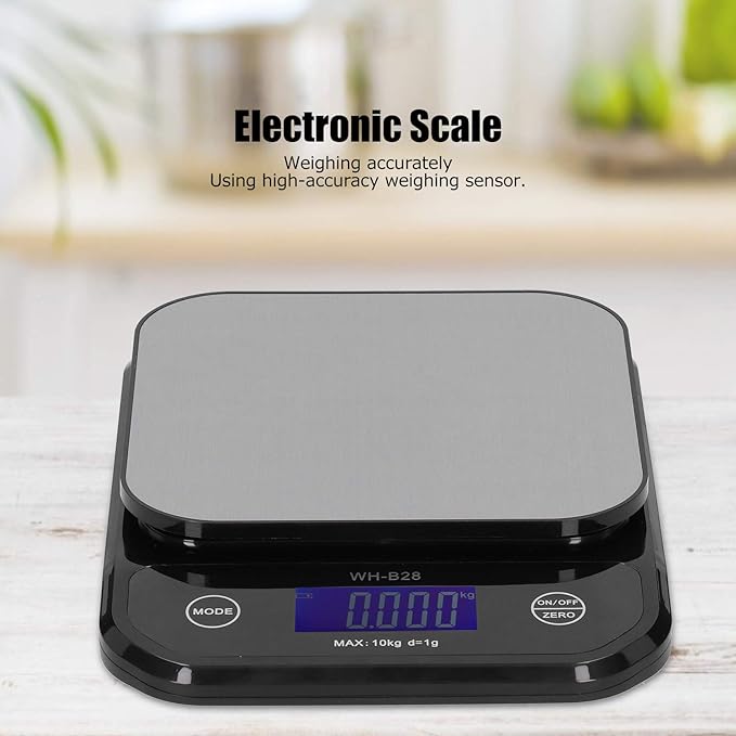 Garosa Wh-B28 10Kg/1g Electronic Scale Multipurpose LCD Digital Stainless Steel Weighing Scale, Measuring in Grams and Ounces, Scale