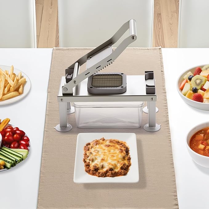 VEVOR Vegetable Chopper Mandoline Slicer, All-in-1 Food Veggie Cutter with 9 Stainless Steel Blades, Cheese Grater Onion Potato Dicer with Container,Salad Spiralizer Kitchen Gadgets&Essentials