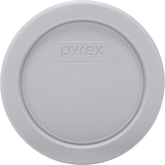 Pyrex (4) 7202 Glass Bowls & (4) Pyrex 7202-PC Jet Gray Lids Made in the USA