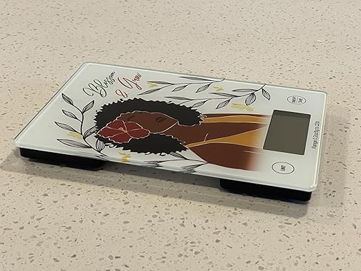 Digital Kitchen Scale for African American Women, in Grams, Ounces, Milliliters & Pounds, LCD Display, for Meal Prep, Cooking and Baking