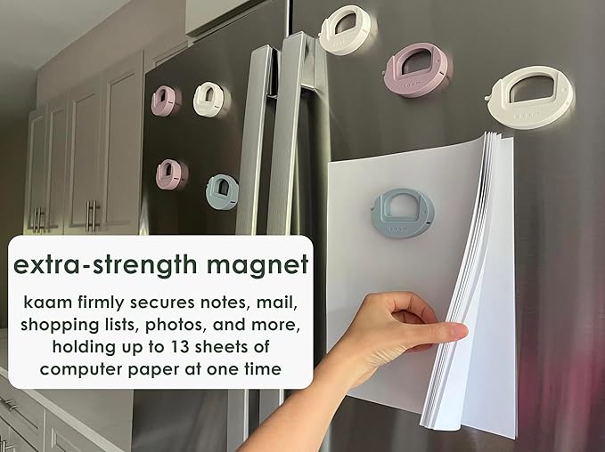 Bag Clip, chip Clip, Food Clip, Bread Clip | Heavy Duty, Adjustable, one Size fits All, Stackable, Magnetic, Fridge & Freezer Safe, Hook-able,Built to Last, Ergonomic (Rosy Cheeks, 3 Pack)