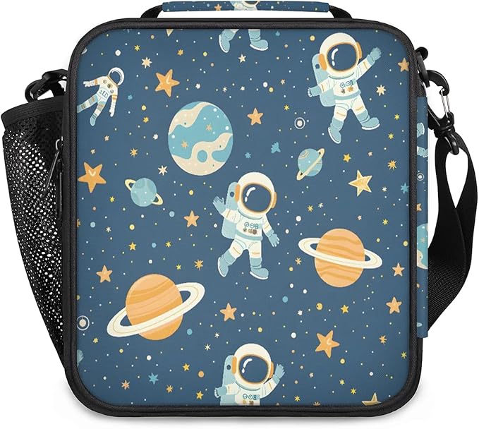 Lunch Bag Personalized Insulated Lunch Bag Reusable Lunch Box Picnic Travel Lunch Tote Bag Snack Bag Starry Sky - Rocket (37)