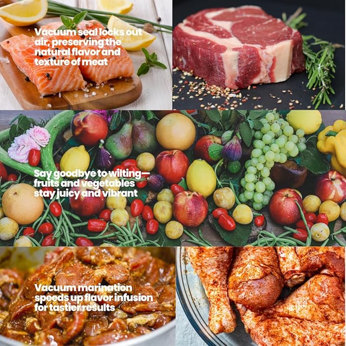 Food Storage Containers with Upgrade Vacuum Seal Tech, 100% Leakproof, Freshness Preservation & Waste Reduction, Perfect for Fruits, Veggies, Meats, Leftovers, 6pcs(0.6L+1.4L+2L+1Lx3)