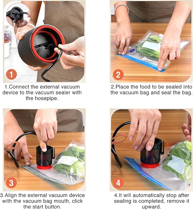 Mason Jar Vacuum Sealer Kit 4 in 1 Electric Black Can Sealer Machine for Food Storage Vacuum Bag Box Wine Bottle Wide Mouth and Regular Mouth Mason Jars