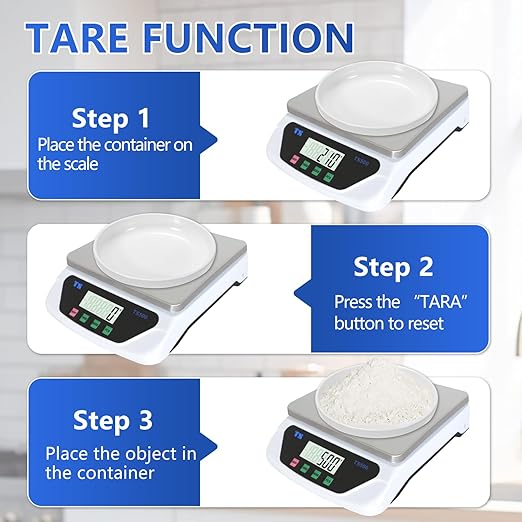 Large Digital Kitchen Scale,30KG/66lb Nutrition Calorie Scale,LCD Display 6 Units Stainless Steel Counting Scale for Cooking,Baking,Bread Meat with Adapter