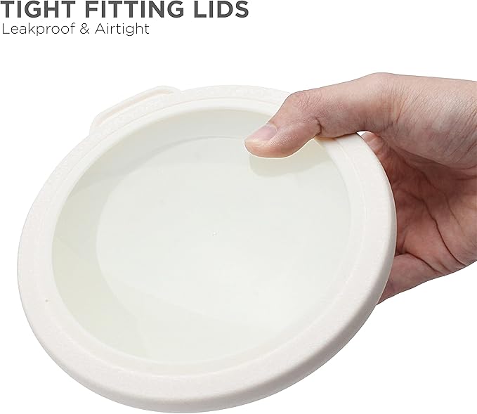 Rae Dunn Mixing Bowls with Lids - 10 Piece Plastic Nesting Bowls Set includes 5 Prep Bowls and 5 Lids (Blue Ombre)
