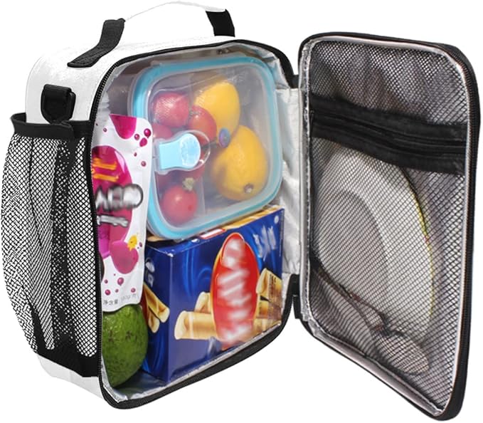 Nander Cartoon Farm Animals Lunch Box for Girls Kids Cooler Insulated Lunch Tote Bag with Shoulder Strap for School