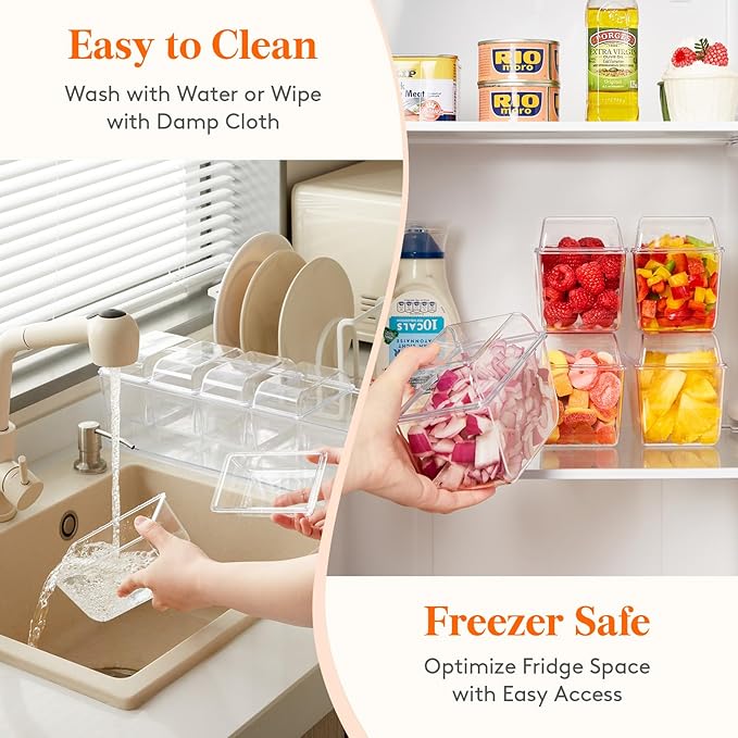 Lifewit 3 Pack Ice Chilled Condiment Caddy with 5 Containers(2.5 cup), Condiment Server with Separate Lids, Serving Tray Platter for Bar Accessories, Fruit, Salad, Taco, Party Garnish