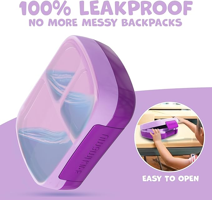 Umami All-in-1 Bento Box for Kids, Ice-pack & Utensils Included, 100% Leakproof Lunch Box Kids, BPA free and safe, Parents' favorite Lunch Box Containers, Microwave Safe