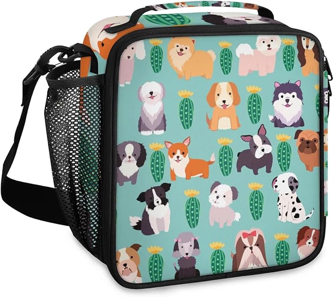 Cute Dogs Lunch Bag Personalized Lunch Bag Gifts Insulated Lunch Bag Reusable Lunch Box Picnic Travel Lunch Tote Bag Snack Bag