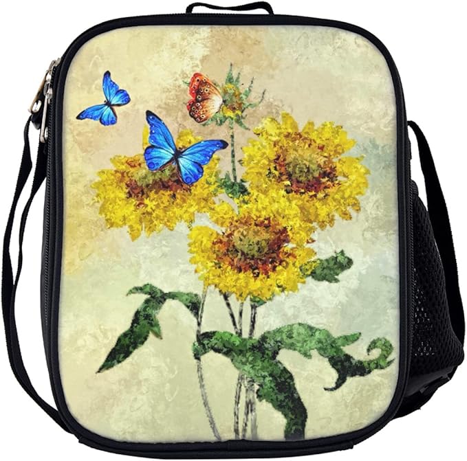 Butterfly Backpack For Girls - Butterfly Backpack 3 PCS for Teens, Boys and Girls Butterfly Bookbag, Butterfly Insulated Lunch Bag and Butterfly Pencil Case Perfect for School and Everyday Use.