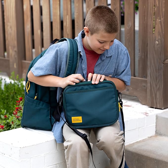 Simple Modern Hadley with Shoulder Strap | Lunch Box for Kids, Teens, and Adults | Insulated Bag for Girls, Boys, Women, Men | Meal Containers with Exterior and Interior Pockets | Navy