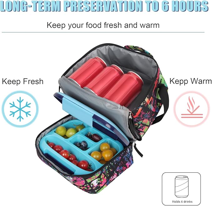Tilami Lunch Bag,Colorful red