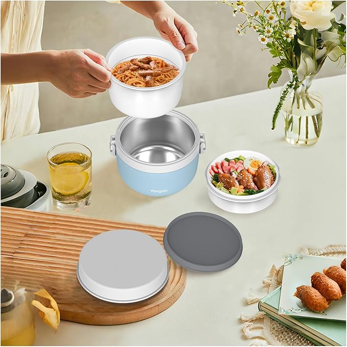 Thermo for Hot Food 28oz, Vacuum Insulated Food Container for Adults, Wide Mouth Leakproof Soup Thermo Stainless Steel Insulated Food Jar(Blue)
