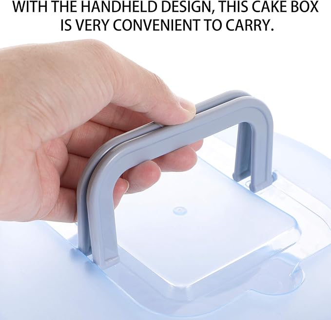 1pc Cake Box Organizer with Lid Clear Display Box Serving Tray Round Cake Saver with Locking Lid Plastic Cake Container Bakery Take Out Box Cake Box Container Food Packing Boxes