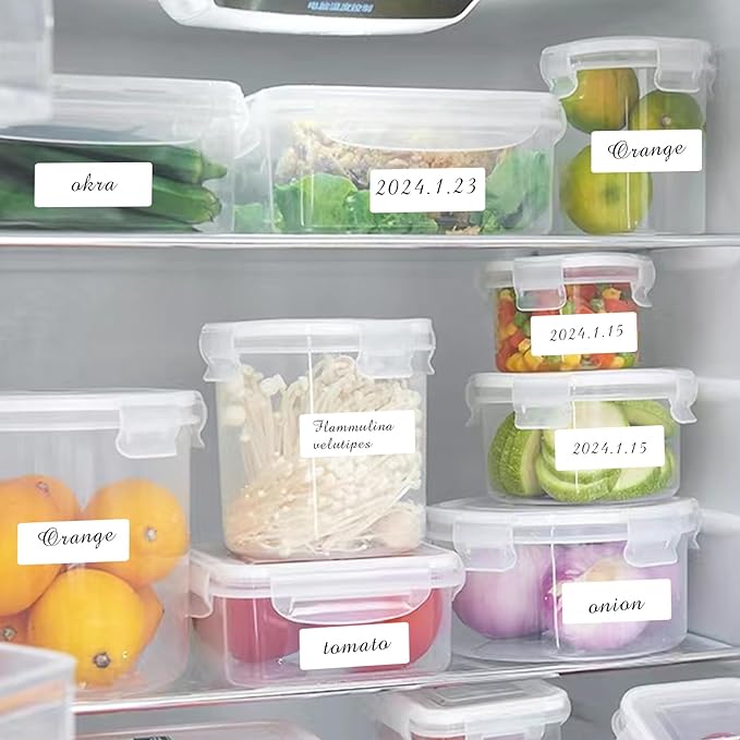 Removable Freezer Labels, Date Label 1x3 Inch Food Storage Stickers, Waterproof Oil Resistant Easy Clean Leaves no Residue 250 Total Per Roll,2 Rolls