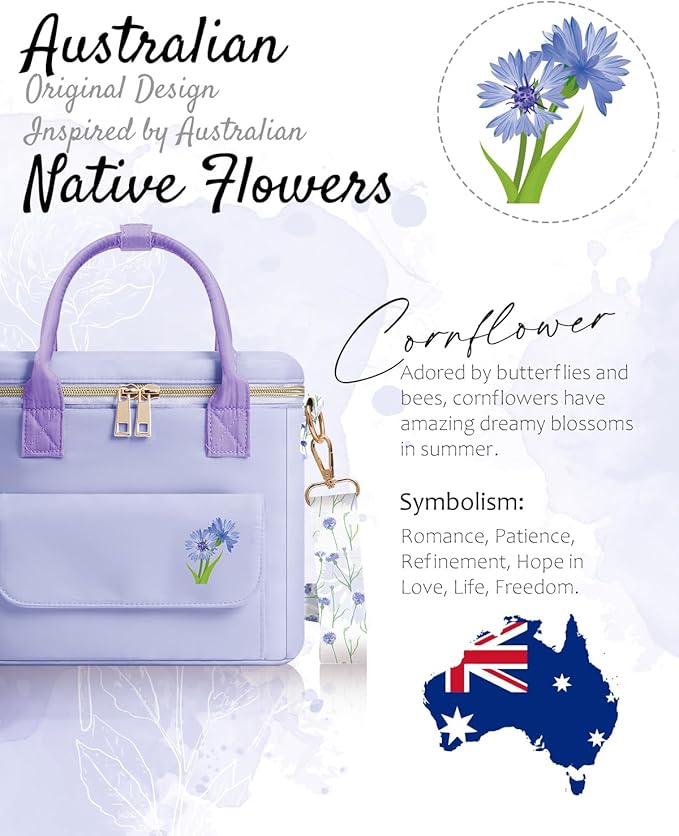 Small Insulated Lunch Bag Box Women - Leakproof Water-Repellent Lightweight Cooler with Removable Strap for Work Picnic - Teacher Mothers Day Christmas Birthday Gifts