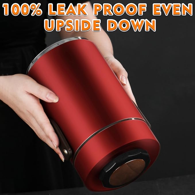 Thermos for Hot Food, 3 Layered 67oz Adult Stackable Food Thermos Jar, Insulated Wide Mouth Sealed Soup Container with Lunch Bag Cutlery, Stainless Steel Travel Bento Lunch Box for Office Outdoor Meal