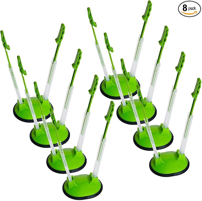 8 Pack Baggy Rack, Adjustable Plastic Freezer Bag Holder Stand, Zip Lock Bag Kitchen Gadget for Meal Planning