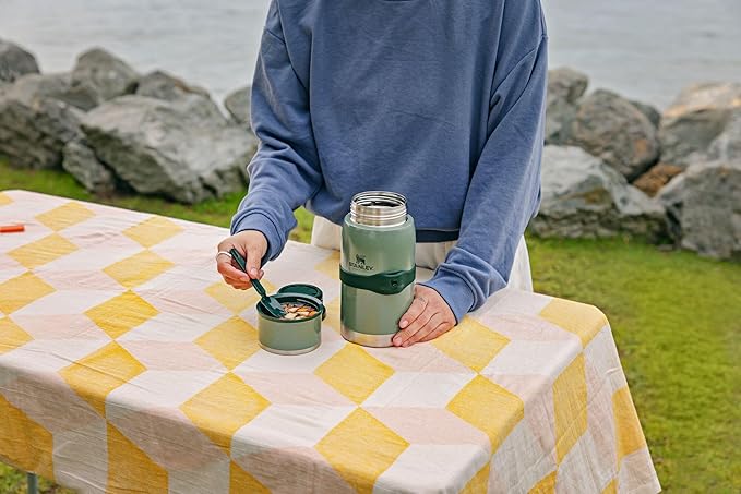 Adventure To-Go Food Jar and Spork | Vacuum Insulated Thermos Food Container | Stainless Steel | BPA-Free
