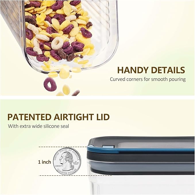 4 Pack Dog Treat Container 1.5 Qt, Airtight Food Storage Container, Clear Food Grade Canisters With Lids, Jar Set for Snacks, Cookies