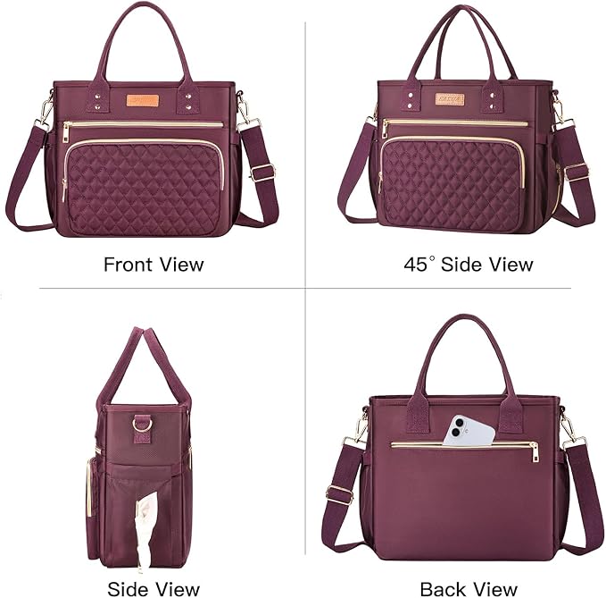 Large Women Lunch Bags for Work Insulated/Insulated Adult Lunch Box for Womens/Nylon Thermal Lunch Bag for Women/Leakproof Cooler Lunch Tote Bag with Storage Pocket (Mirage Purple)