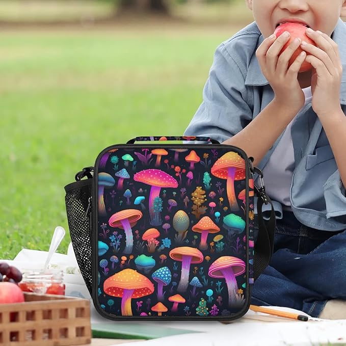 Lunch Bag Personalized Mushroom Lunch Bag Insulated Lunch Bag Reusable Lunch Box Picnic Travel Lunch Tote Bag Snack Bag
