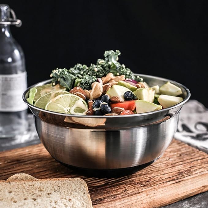 Salad Chopper Blade and Bowl – Stainless Steel Salad Cutter Bowl –Fast Salad Prep for Lettuce, Vegetables, Fruit and more