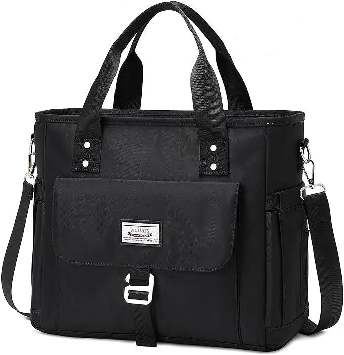 Weitars Insulated Lunch Bag for Men Women,Leak Proof Lunch Box for Work,Extra Large Lunch Tote Bag With Removable Shoulder Strap with Side Pockets,Reusable Lunch Cooler Purse For Picnic Hiking